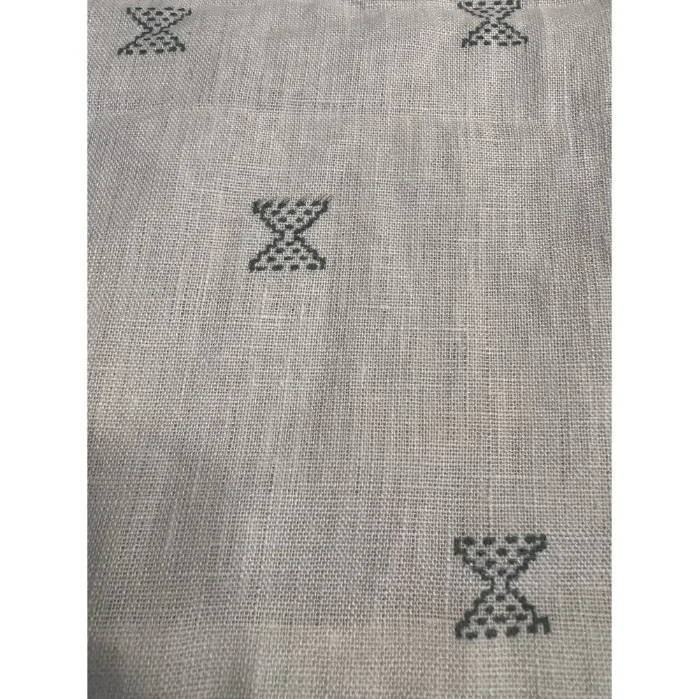 NWT Lindye Galloway Set‎ Of 2 Pillow Covers Beige Blue Cotton Made in India